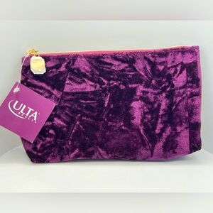 🦋$4 ~ Ulta Beauty ~ Velvet Purple ~ Travel Makeup Bag Case Clutch ~ NEW